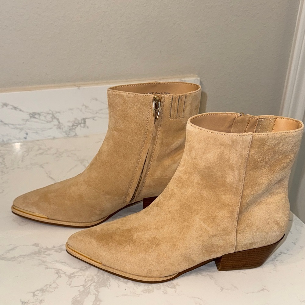 Nonah Dolce Vita Tan Suede Boots - Wide